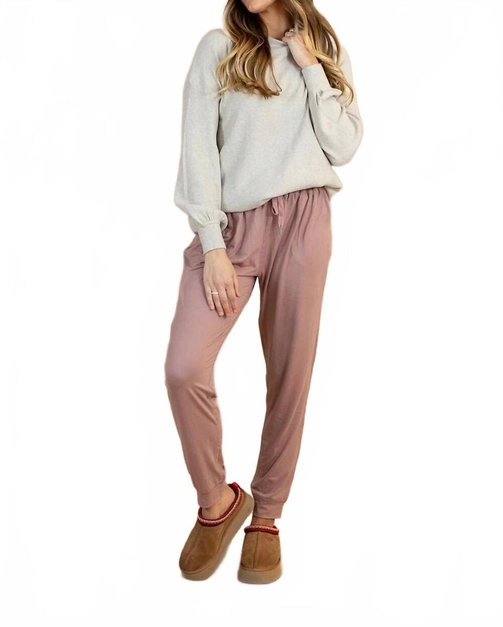 NEW TEA N ROSE ciera thermal top in warm grey